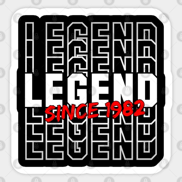 Legend Since 1982 Sticker by Geoji 